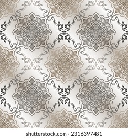 Digitale Wandfliesen, Tapeten, Hintergrund und Textur für die Inneneinrichtung. Arabesque Tile. Arabisches nahtloses Muster. Vektorgrafik