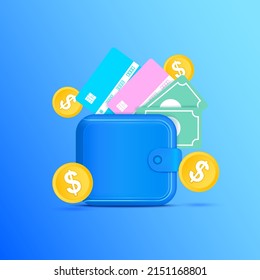 Aplicación de cartera digital en banca móvil e internet. Garantía de pago en línea mediante tarjeta de crédito. Concepto de transacción de dinero en línea. EPS10 vectores.