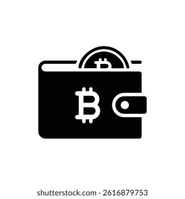 Digital Wallet with Bitcoin Logo Representing Storage of Mined Assets