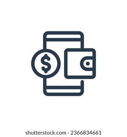 Digital Wallet Convenience vector icon illustration