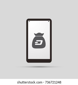 Digital Wallet for Cryptocurrency Concept Design - Dash Coin