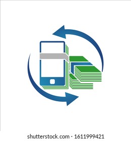 digital wallet e payment logo design vector illustration