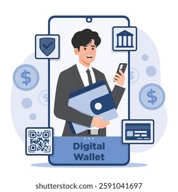 digital wallet fintech concept ewallet banking enabling secure and fast online transactions