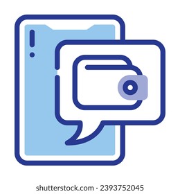 Digital wallet flat icon. Perfect for graphic design, mobile, UI, and web masterpieces