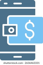 Digital wallet Glyph Two Colour Icon