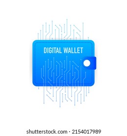 Digital wallet, great design for any purposes. Finance isometric. Digital bank svg