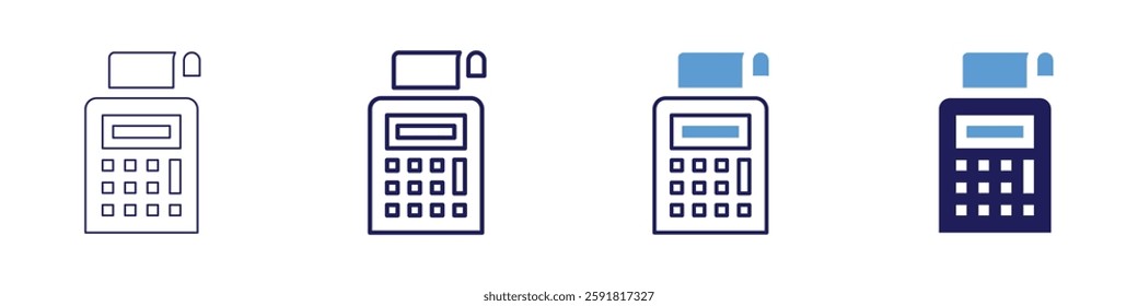 Digital wallet icon in 4 different styles. Thin Line, Line, Bold Line, Duotone. Duotone style. Editable stroke.