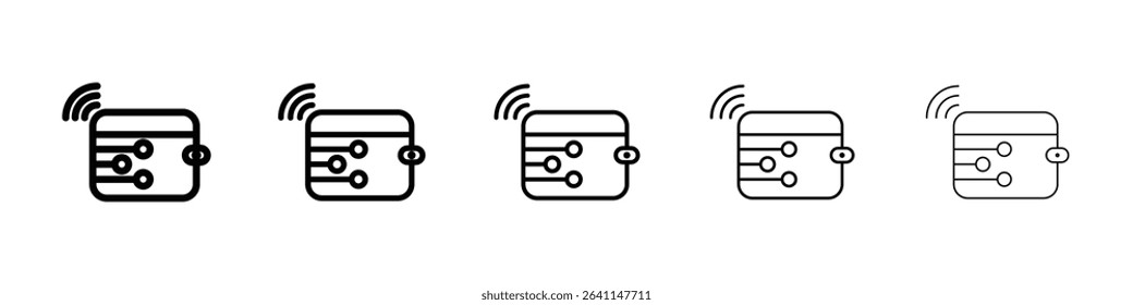 Digital wallet icon concept. graphic design, logo, Web, UI.