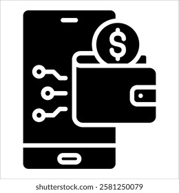 Digital Wallet Icon Element For Design