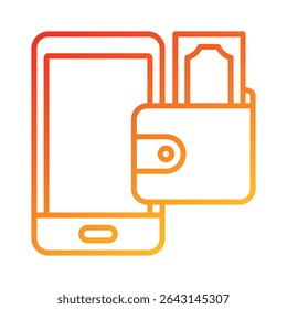 Elemento de icono de billetera digital para diseño