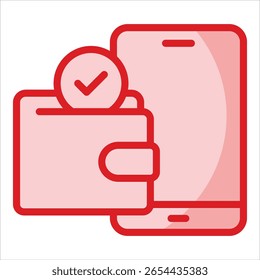 Elemento de icono de billetera digital para diseño