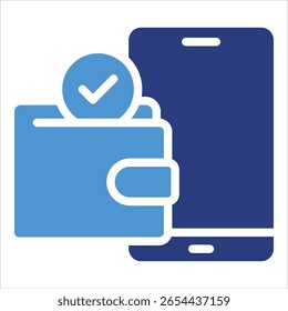 Elemento de icono de billetera digital para diseño