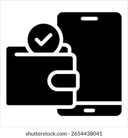 Elemento de icono de billetera digital para diseño