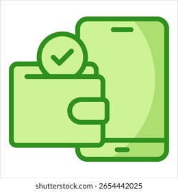 Elemento de icono de billetera digital para diseño