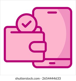 Digital Wallet Icon Element For Design