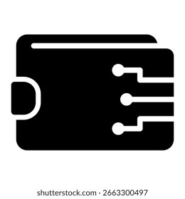 Elemento de icono de billetera digital para diseño