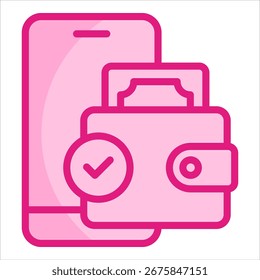 Elemento de icono de billetera digital para diseño