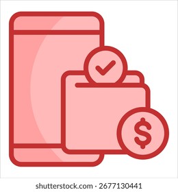 Elemento de icono de billetera digital para diseño