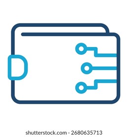Elemento de icono de billetera digital para diseño