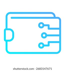 Elemento de icono de billetera digital para diseño