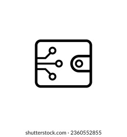 Digital Wallet Icon, Fintech Icon Concept