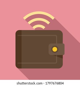 Digital wallet icon. Flat illustration of digital wallet vector icon for web design