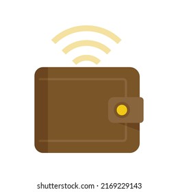 Digital Wallet Icon. Flat Illustration Of Digital Wallet Vector Icon Isolated On White Background