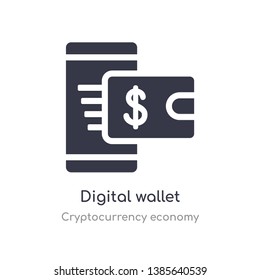 digital wallet icon. isolated digital wallet icon vector illustration from cryptocurrency economy collection. editable sing symbol can be use for web site and mobile app