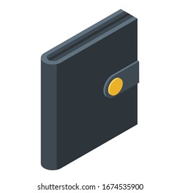 Icono de cartera digital. Isométrico icono del vector de la cartera digital para el diseño web aislado en fondo blanco