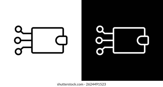 Icono de billetera digital. Conjunto de Vectores de logotipos