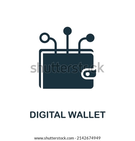 Digital Wallet icon. Monochrome simple Digital Wallet icon for templates, web design and infographics