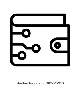 Symbol für digitale Geldbörse. Zahlzeichen. Vektorgrafik.