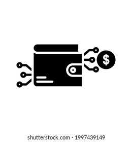 Symbol für digitale Geldbörse. Zahlzeichen. Vektorgrafik.