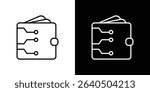Digital wallet icon symbol concept for graphic design, Website, UI. EPS