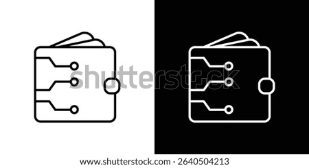 Digital wallet icon symbol concept for graphic design, Website, UI. EPS