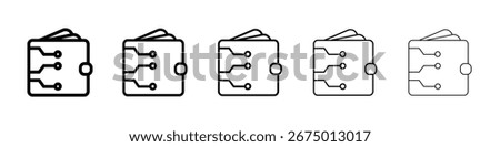 Digital wallet icon Vector Art Illustration