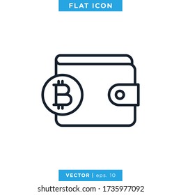 Vorlage für das digitale Brieftaschen-Symbol Vector-Design. Bearbeitbarer Stroke.
