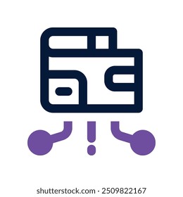 digital wallet icon. vector dual tone icon for your website, mobile, presentation, and logo design.