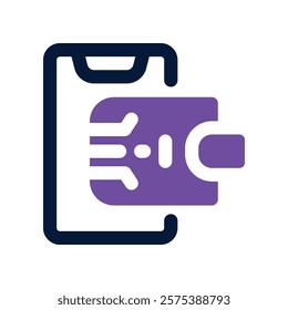 digital wallet icon. vector dual tone icon for your website, mobile, presentation, and logo design.