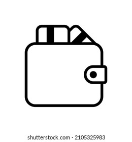vector de icono de cartera digital aislado en fondo blanco