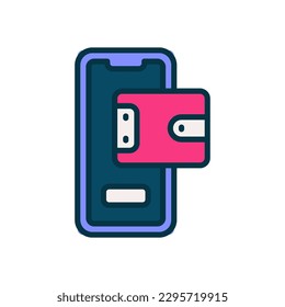 digital wallet icon for your website, mobile, presentation, and logo design.