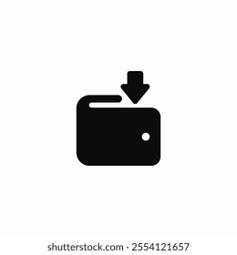 digital wallet income icon sign vector