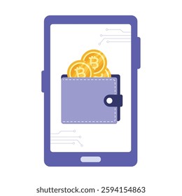 Digital wallet inside a smartphone