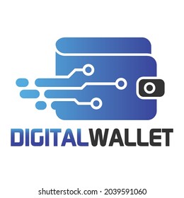 Plantilla de diseño de logotipo de cartera digital.