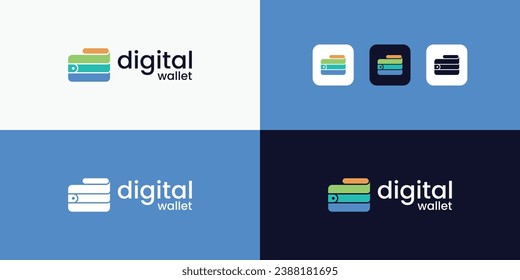 Digital wallet logo design template. online payment logo