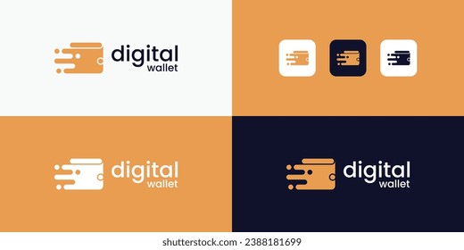 Digital wallet logo design template. online payment logo