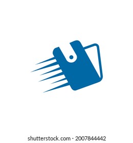 Digital wallet logo design vector template