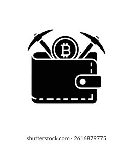 Digital Wallet with Mining Tools Representing Mined Cryptocurrency Storage