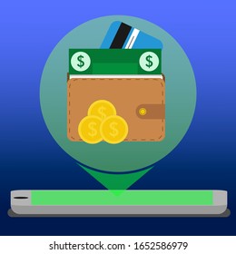 digital wallet on cell phone