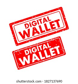 DIGITAL WALLET rubber stamp on white background